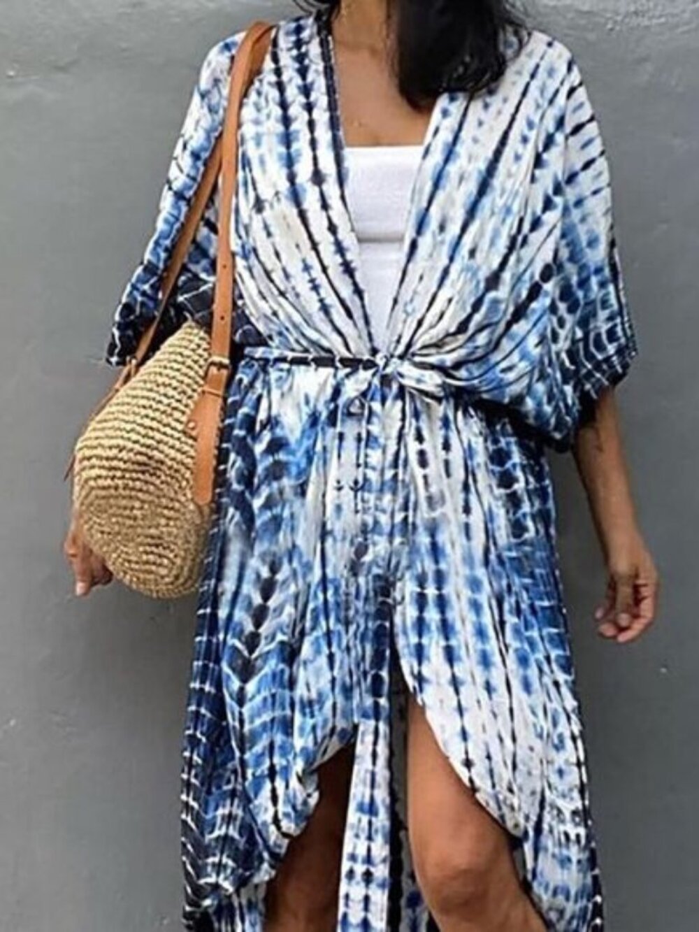 Maxi Kimono Swim Cover up Dress